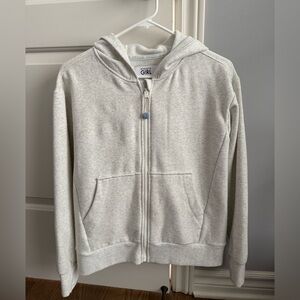 Athleta Girl Dream Crazy Heather Gray Zip-Up Hoodie